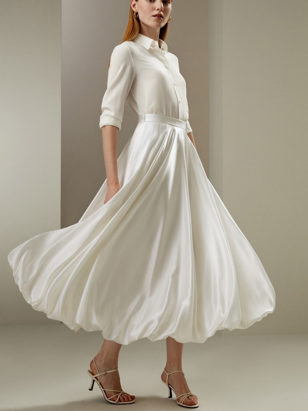 LILYSILK X LYDIA MILLEN Snowdrop Skirt
